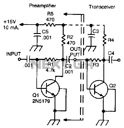Two-meter preamplifier circuit