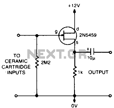 Preamplifier and high-to-low impedance converter circuit