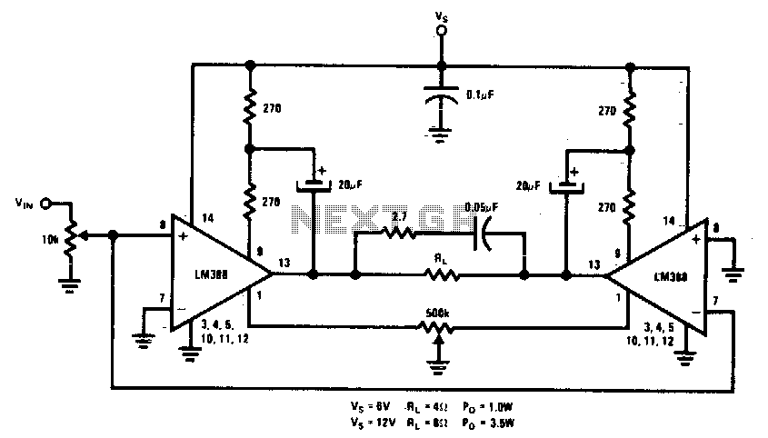 Bridge amplifier circuit