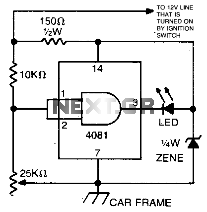 Car battery condition checker circuit