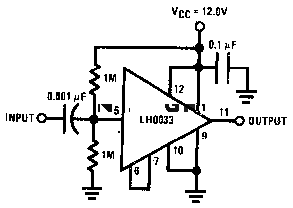 Single supply AC buffer amplifier circuit