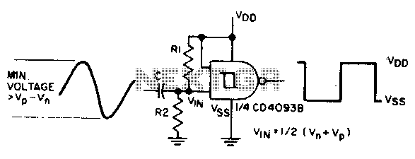 Sine wave-to-square wave converter circuit