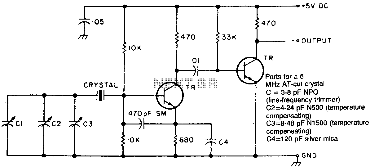 Temperature-compensated crystal oscillator circuit