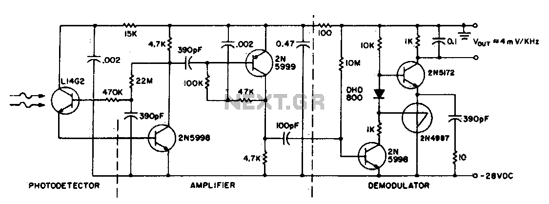 Receiver for 50Khz FM optical transmitter circuit