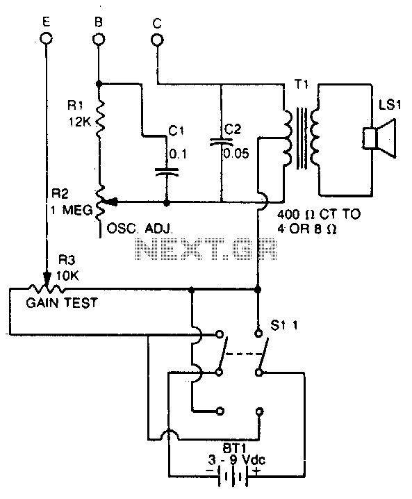 Transistor sorter-tester circuit