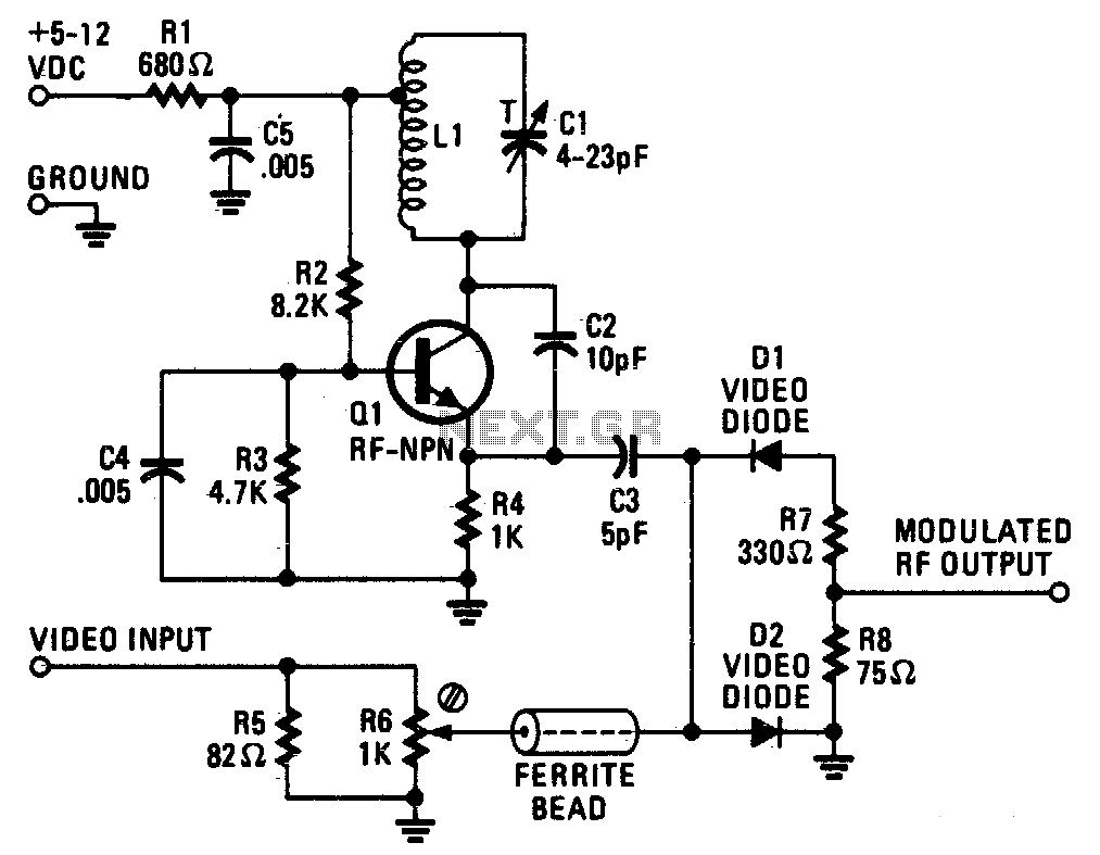 Tv modulator circuit