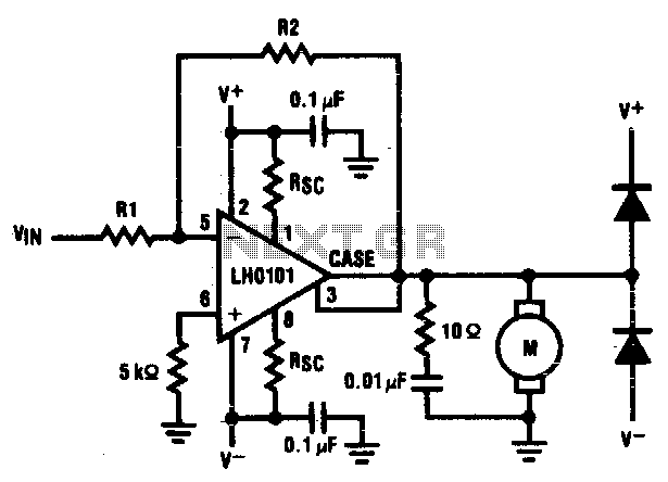 Servo motor amplifier circuit
