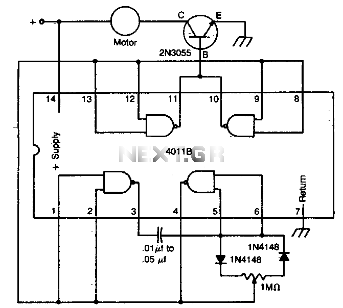 DC motor speed control circuit