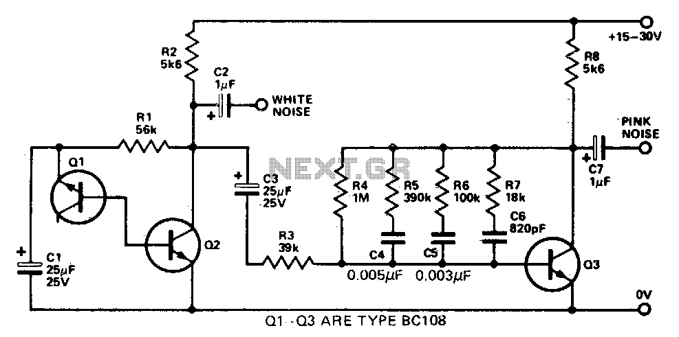 Audio noise generator circuit