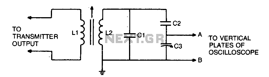 Transmitter-oscilloscope coupler for CB signals circuit