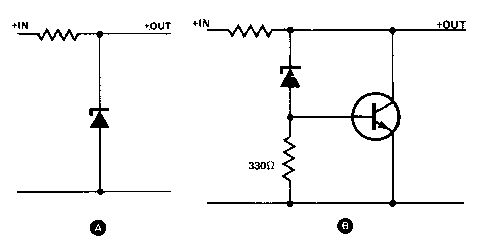 Transistor increases zener rating circuit