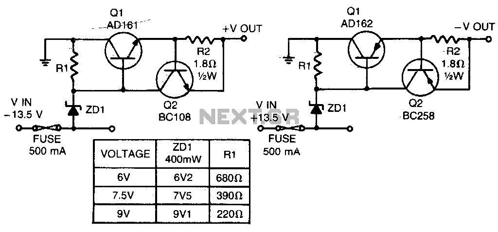 Low voltage regulators circuit
