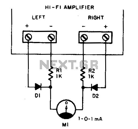 Stereo balance meter circuit