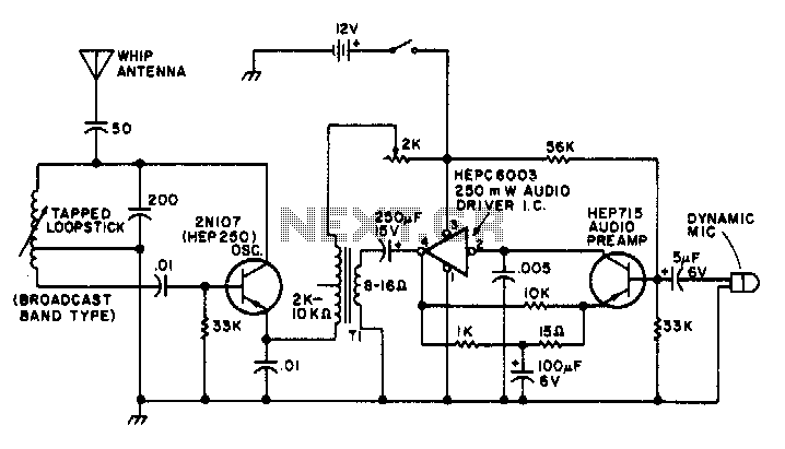 1-2Mhz broadcast transmitter circuit