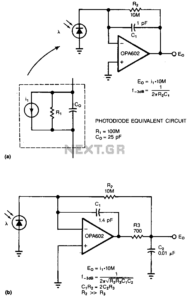 Photodiode-amplifier circuit