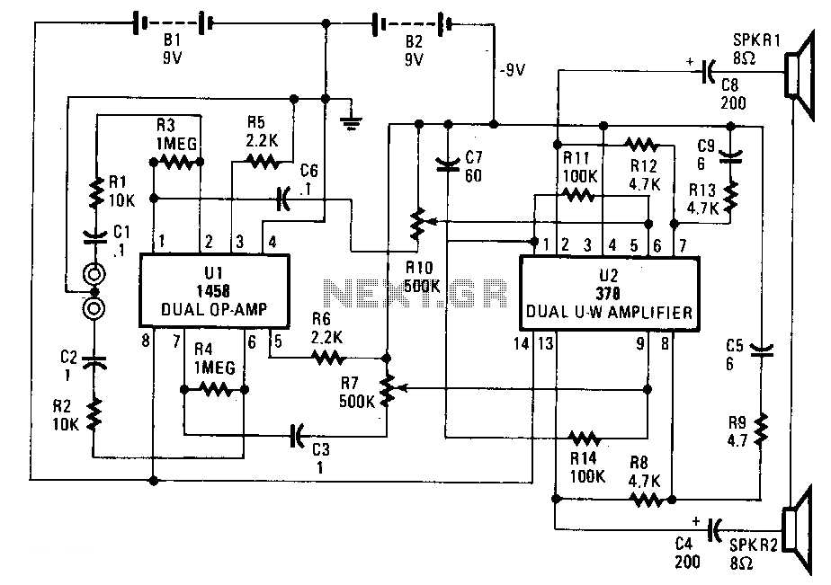 Mini-stereo circuit