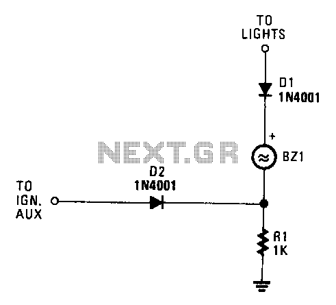 Lights-on-reminder circuit