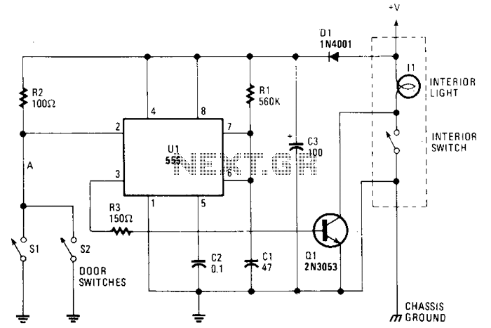 Courtesy-light-extender circuit