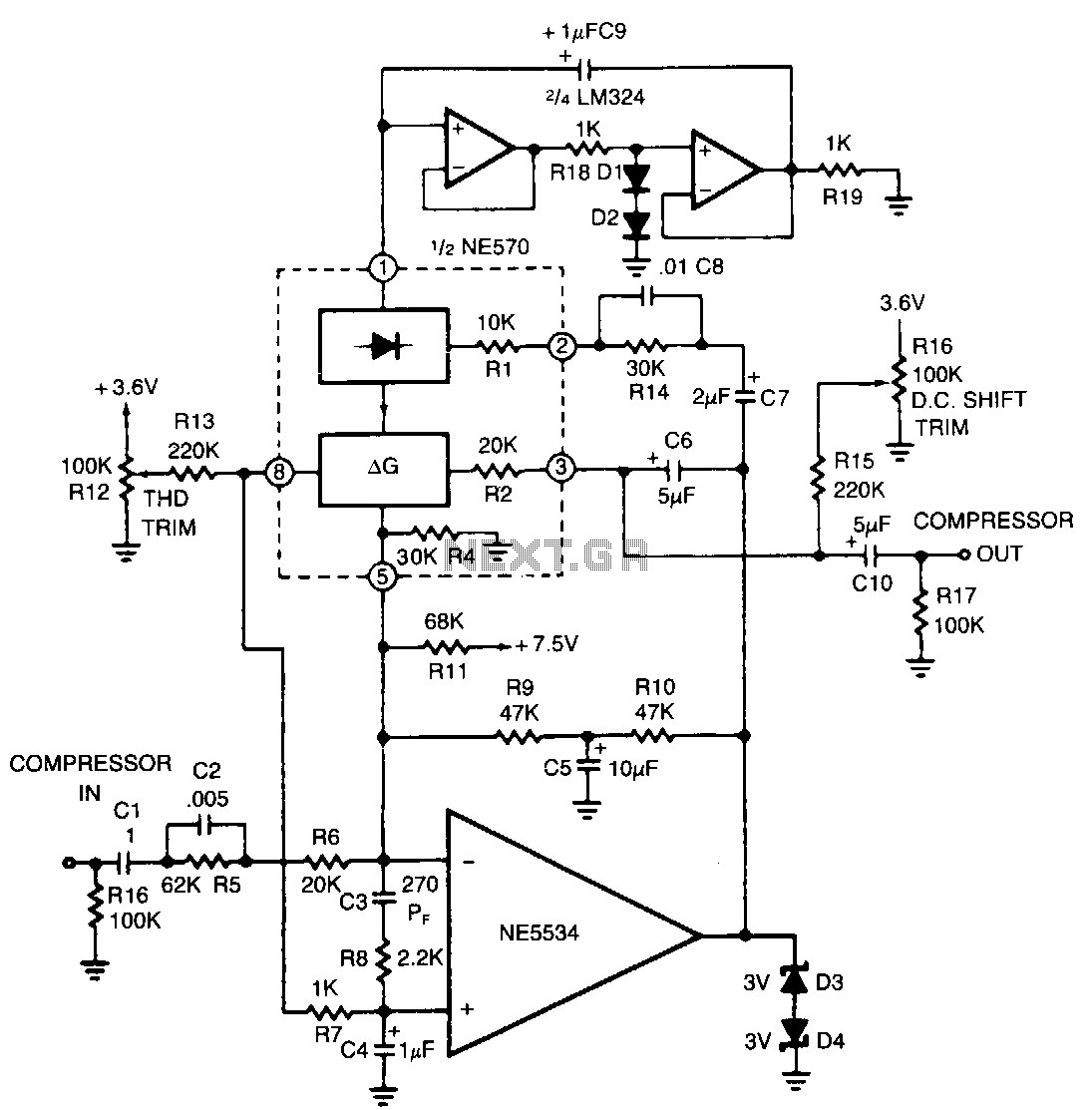 Hi-ficompressor-with-pre-emphasis circuit