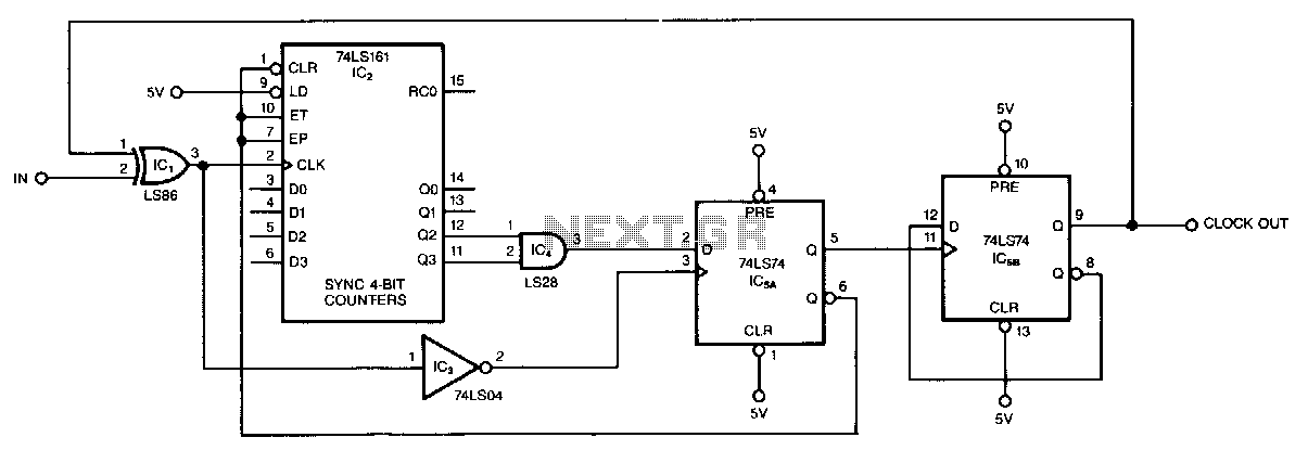 Odd-number-counter-divider circuit