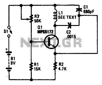 Minimal metal detector circuit