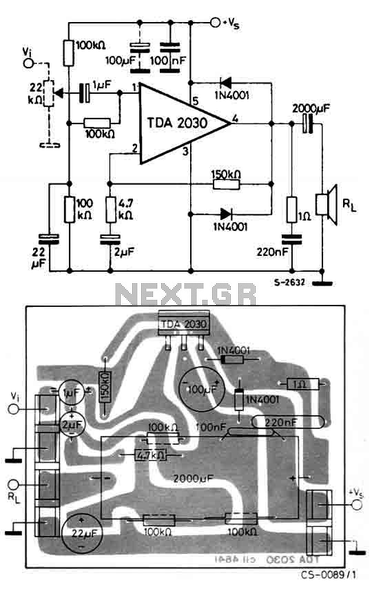 PC audio amplifier 12Watt circuit