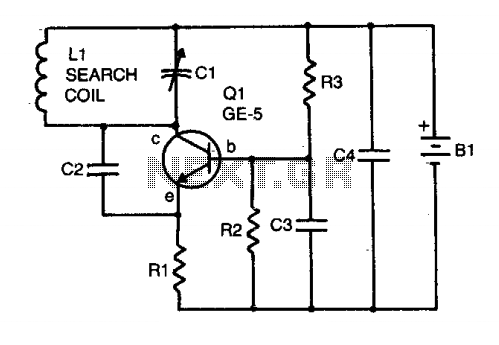 1 transistor treasure locator circuit