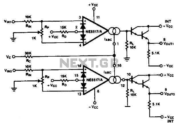 Offset controlled stereo amplifier circuit