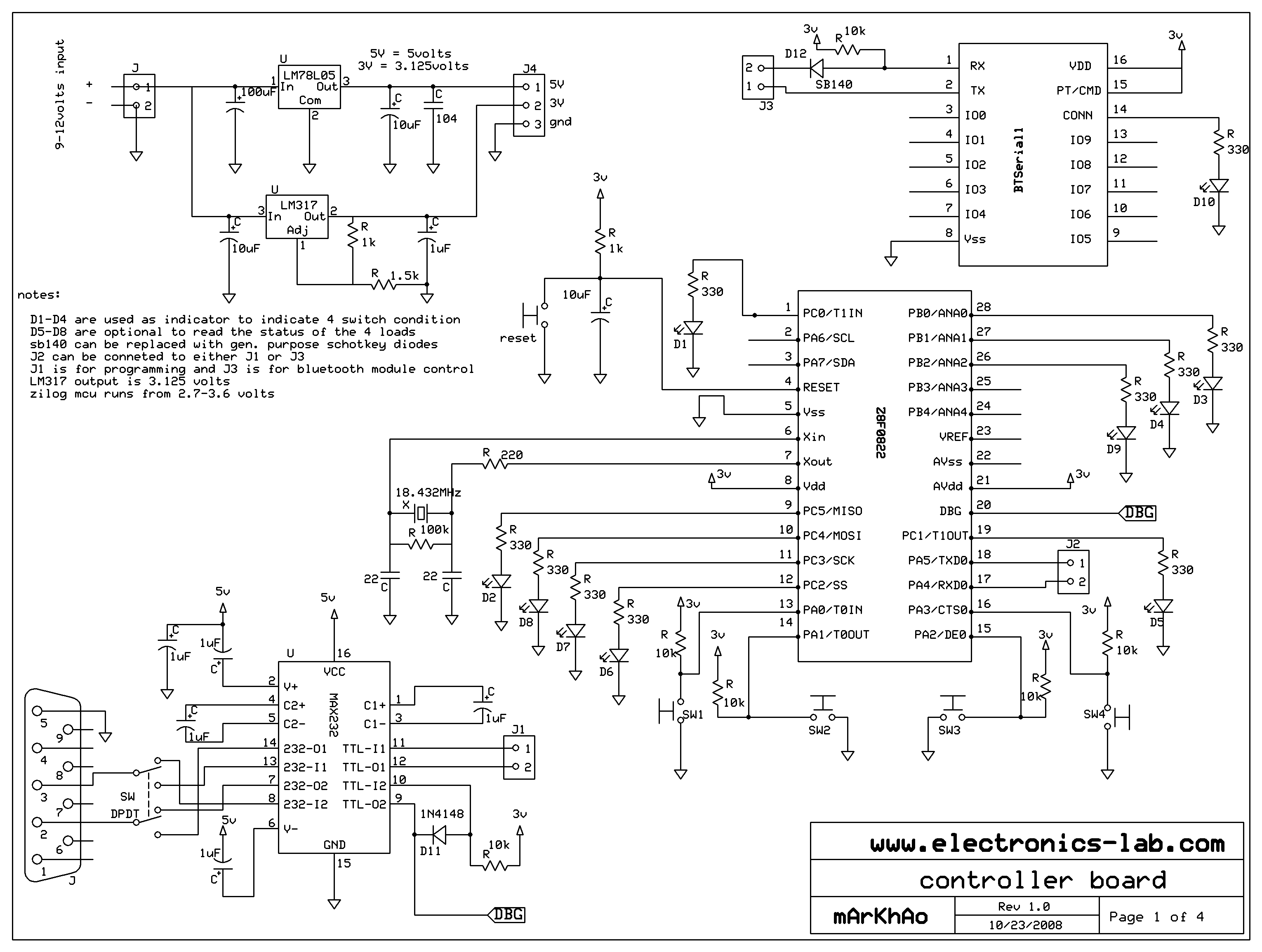 MCU controlled Bluetooth automation circuit