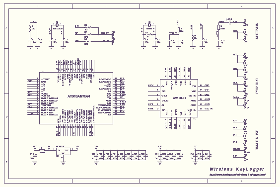 Wireless Keylogger circuit