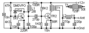 CW 250mW transmitter circuit