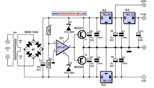 Triple Power Supply circuit