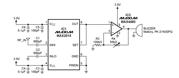 Detecting and locating RF bugs – Circuit Schematic