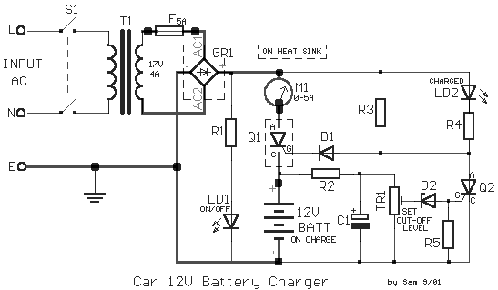 12V Car Battery Charger circuit