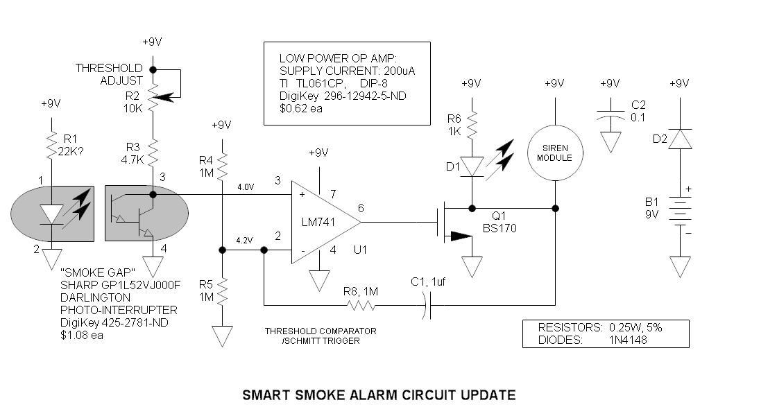  Smoke Alarm Circuit – Circuit Schematic