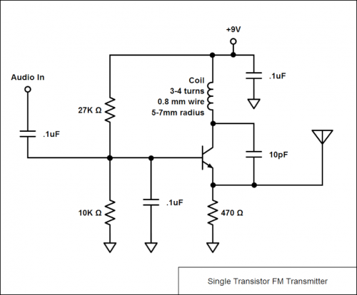 Single Transistor FM Transmitter