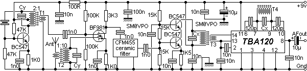 VHF - UHF band reciever circuit