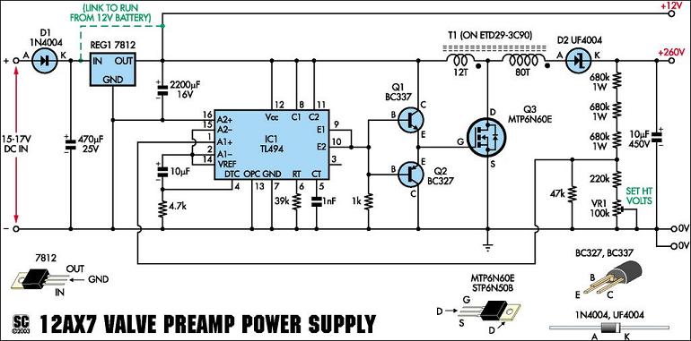 preamp circuit – Circuit Schematic