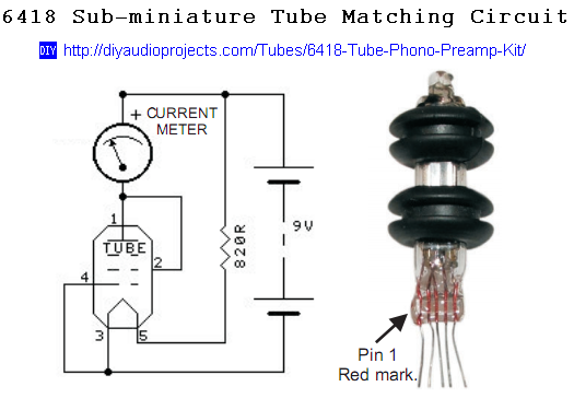 6418 Tube RIAA Phono Preamplifier circuit