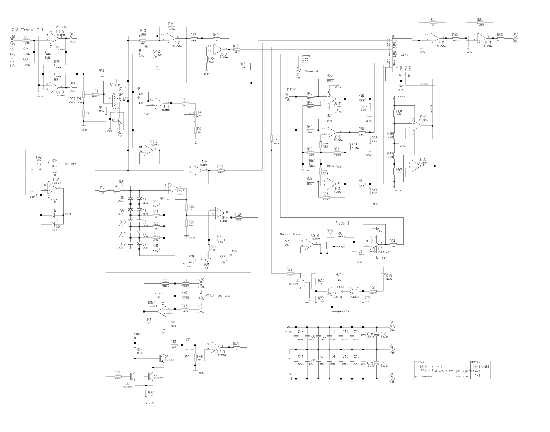 Oscillator circuits 5 – Circuit Schematic