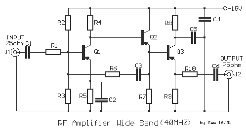 RF Recieving Amplifier for 40MHZ circuit
