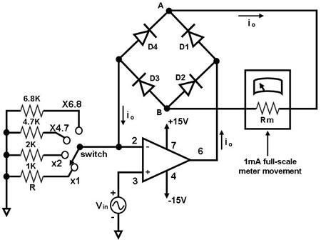 lowvoltage ac voltmeter circuit