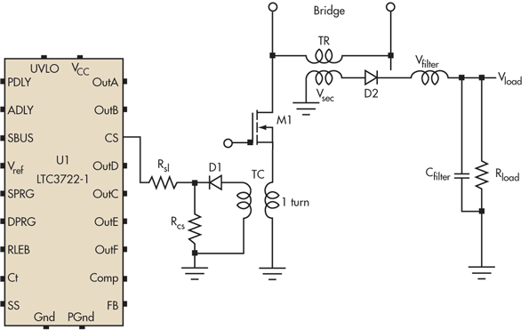 Compensation Resistor Stabilizes SMPS at High Duty Cycles – Circuit Schematic