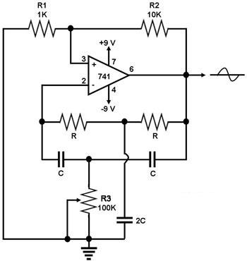 sine wave generator circuit – Circuit Schematic