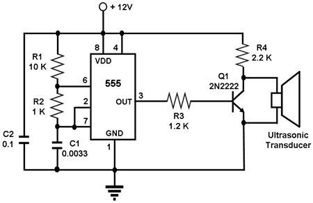 ultrasonic transmitter circuit – Circuit Schematic