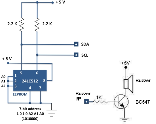 Experimental IO board for microcontrollers circuit