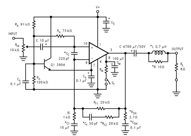 lm2876 40w audio power amplifier circuit design – Circuit Schematic