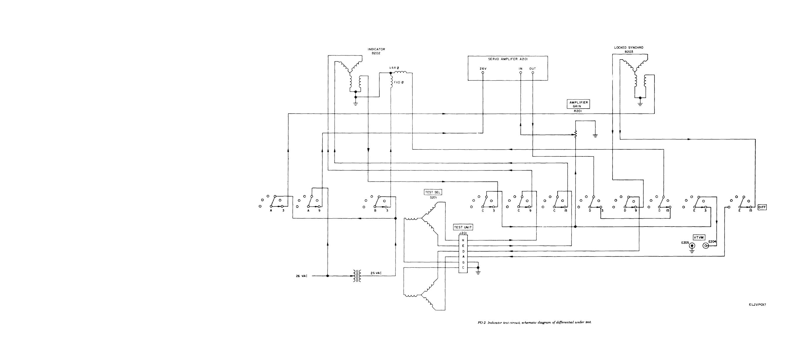 Indicator test circuit schematic diagram of differential under test – Circuit Schematic
