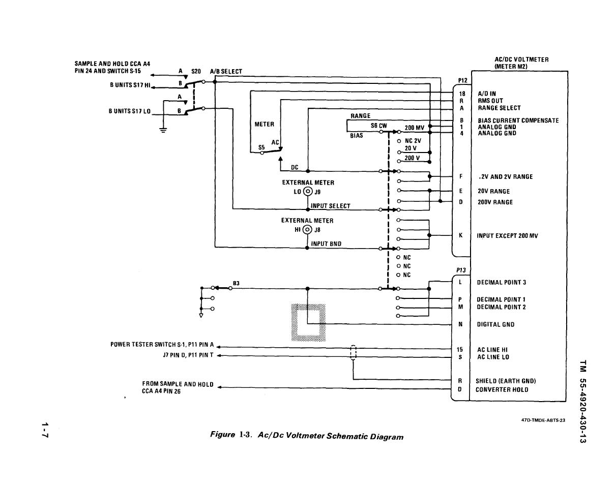 Ac/Dc Voltmeter Schematic Diagram – Circuit Schematic