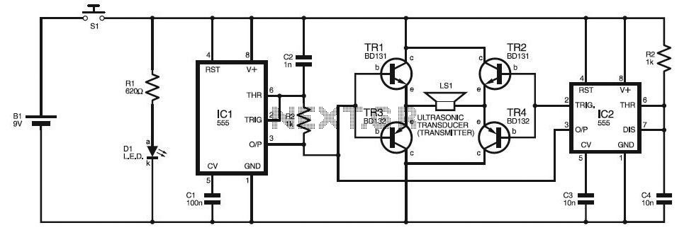 Dog repellent project circuit – Circuit Schematic